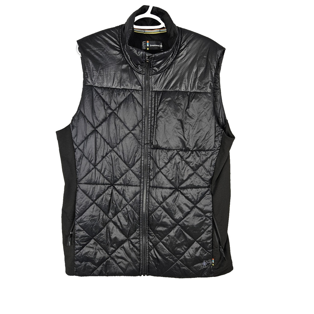 SmartWool Mens Smartloft 120 Hybrid Wool Vest Size XL Black Packable Lightweight